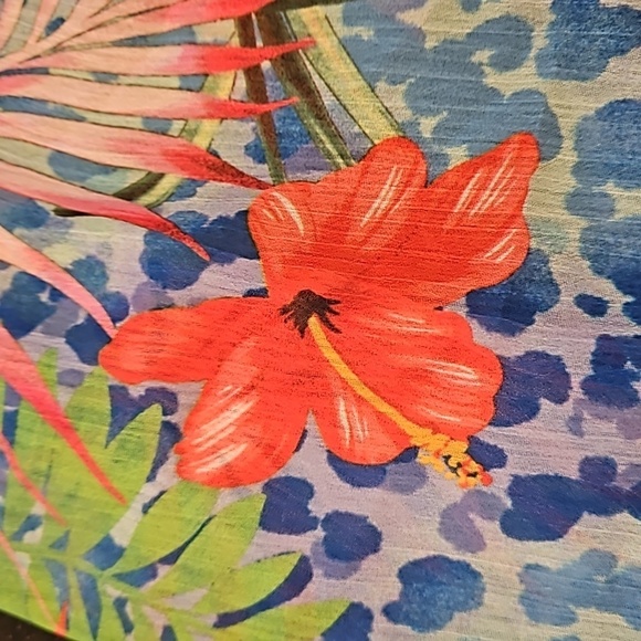 💕BLEU ROD BEATTIE💕 Chiffon Cover-Up Caftan ~ Tropical Flight Print Small S NWT - Picture 9 of 12